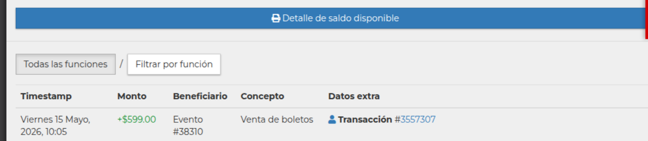 Nueva forma de visualizar contabilidad de tu evento